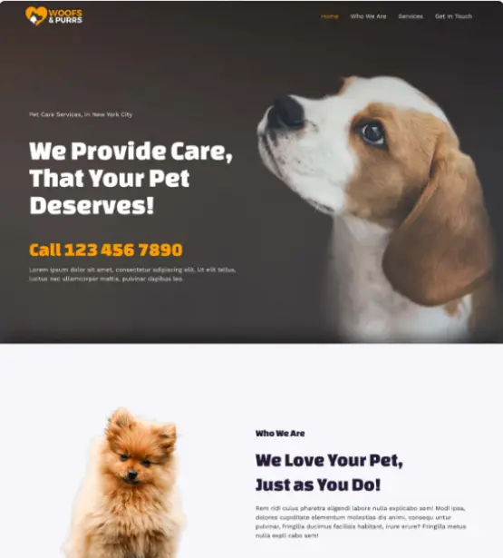 Diseño pagina web barata Pet Services terrassa